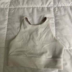 Lululemon Energy Bra High Neck Long Line White